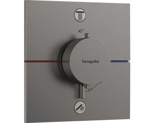 hansgrohe Unterputz Thermostat Dusche SHOWERSELECT COMFORT E brushed black chrom gebürstet ohne Unterputzgrundkörper 15578340 Hansgrohe Unterputz Thermostatarmatur zur Temperaturregelung