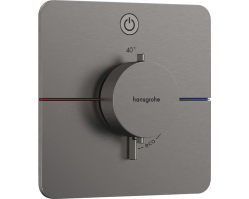 hansgrohe Unterputz Thermostat Dusche SHOWERSELECT COMFORT Q brushed black chrom gebürstet ohne Unterputzgrundkörper 15581340 Hansgrohe Thermostatarmatur zur Steuerung der Wassertemperatur