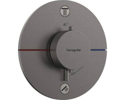 hansgrohe Duscharmatur mit Thermostat SHOWERSELECT COMFORT S brushed black chrom gebürstet ohne Unterputzgrundkörper 15556340 hansgrohe Duscharmatur mit Thermostat SHOWERSELECT COMFORT S brushed black chrom gebürstet ohne Unterputzgrundkörper 15556340