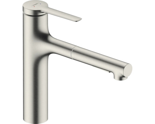 Robinetterie de cuisine hansgrohe avec douchette ZESIS 160 M33 acier inoxydable brossé 74822800 Robinet de cuisine en métal