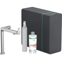 Robinet de cuisine Hansgrohe Aqittura M90 avec filtre, bouteille de CO2 et cartouche filtrante