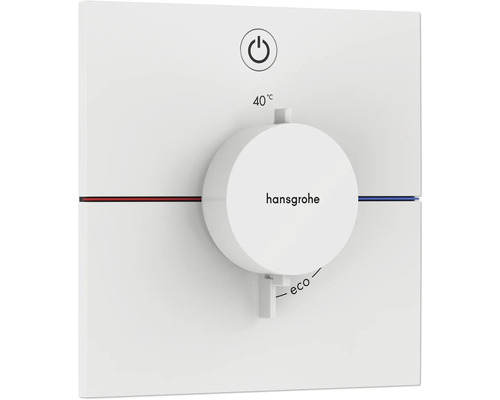 hansgrohe Unterputz Thermostat Dusche SHOWERSELECT COMFORT E weiß matt ohne Unterputzgrundkörper 15571700 Hansgrohe Fertigset für Thermostatarmatur mit Temperaturregler