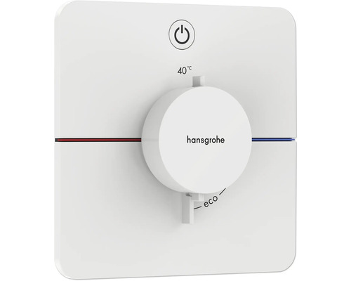 hansgrohe Unterputz Thermostat Dusche SHOWERSELECT COMFORT Q weiß matt ohne Unterputzgrundkörper 15581700 Hansgrohe Armatur mit Temperatureinstellung