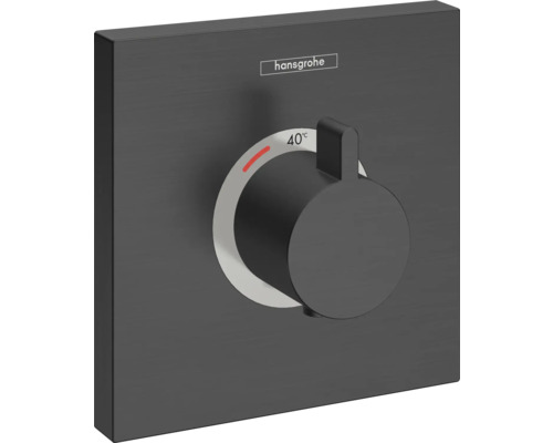 hansgrohe Unterputz Thermostat Dusche SHOWERSELECT brushed black chrom gebürstet ohne Unterputzgrundkörper 15760340 Hansgrohe Thermostatarmatur zur Temperatureinstellung