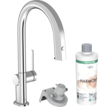 Robinet de cuisine Hansgrohe avec filtre à eau, tête de filtre et flacon de nettoyage