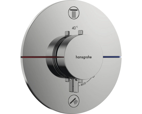 Thermostat de douche encastré hansgrohe ShowerSelect Comfort S chrome 15554000 sans corps de base à encastrer