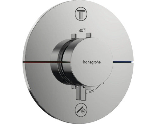 Thermostat de douche encastré hansgrohe ShowerSelect Comfort S chrome 15556000 sans corps de base à encastrer