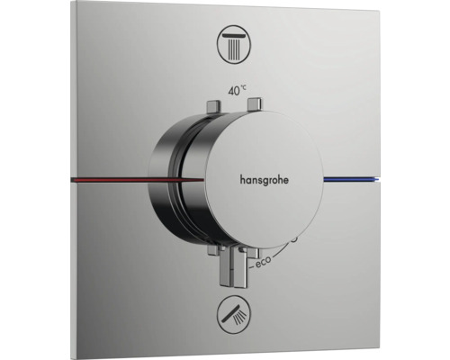 Thermostat de douche encastré hansgrohe ShowerSelect Comfort E chrome 15572000 sans corps de base à encastrer