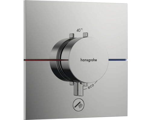 hansgrohe Unterputz Thermostat Dusche SHOWERSELECT COMFORT E chrom ohne Unterputzgrundkörper 15575000 Hansgrohe Fertigset für Unterputz Thermostatarmatur