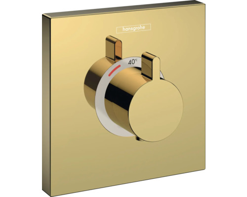 hansgrohe Unterputz Thermostat Dusche SHOWERSELECT polished gold optic ohne Unterputzgrundkörper 15760990 Hansgrohe Logo Thermostatarmatur zur Temperaturregelung