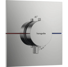 Hansgrohe Logo auf Duscharmatur mit Thermostat