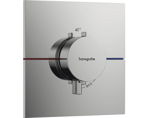 hansgrohe Unterputz Thermostat Dusche SHOWERSELECT COMFORT E chrom ohne Unterputzgrundkörper 15574000 Hansgrohe Logo auf Duscharmatur mit Thermostat