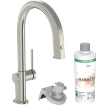 Robinet de cuisine avec système de filtration d''eau et bouteille de nettoyage