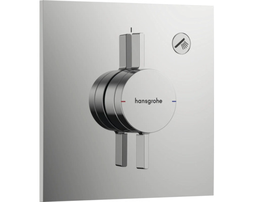 hansgrohe Duscharmatur Unterputz DUOTURN E für 1 Verbraucher chrom ohne Unterputzgrundkörper 75617000 Hansgrohe Fertigset für Unterputz Thermostatarmatur