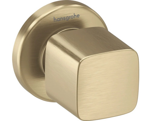 Robinet d'arrêt encastré hansgrohe METRIS brushed bronze brossé sans corps de base encastré 31677140 Logo Hansgrohe sur robinetterie de salle de bain