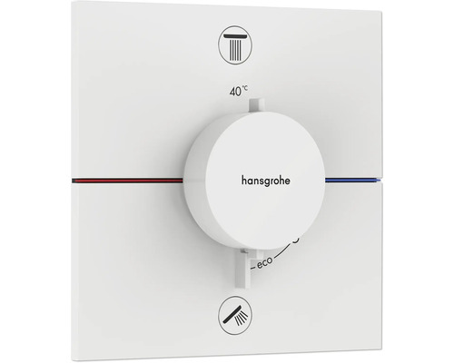 Thermostat de douche encastré hansgrohe SHOWERSELECT COMFORT E blanc mat sans corps de base encastré 15572700