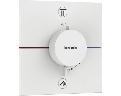 hansgrohe Unterputz Thermostat Dusche SHOWERSELECT COMFORT E weiß matt ohne Unterputzgrundkörper 15578700 Hansgrohe Thermostatarmatur mit Temperatureinstellung und Durchflussregulierung