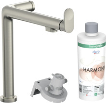 Robinet de cuisine, kit d''installation et liquide vaisselle de Hansgrohe Claro Swiss