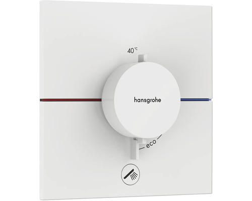 hansgrohe Unterputz Thermostat Dusche SHOWERSELECT COMFORT E weiß matt ohne Unterputzgrundkörper 15575700 Hansgrohe Armatur mit Temperaturregler und Brausesymbol