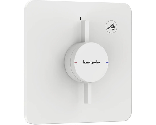 Robinet de douche encastré hansgrohe DUOTURN Q pour 1 utilisateur blanc mat sans corps de base encastré 75614700 Robinet Hansgrohe pour contrôler la douche ou la baignoire