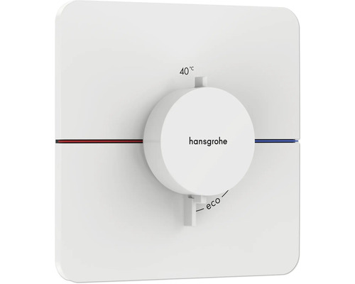 hansgrohe Unterputz Thermostat Dusche SHOWERSELECT COMFORT Q weiß matt ohne Unterputzgrundkörper 15588700 Hansgrohe Armatur mit Temperaturregler, 40 Grad Celsius und Eco-Funktion