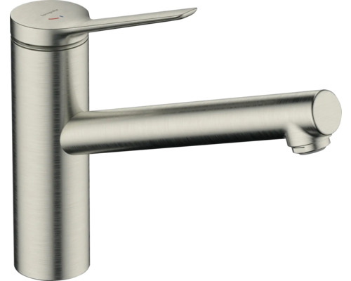 Robinetterie de cuisine hansgrohe ZESIS 150 M33 CoolStart acier inoxydable brossé 74813800 Mitigeur monocommande pour lavabo