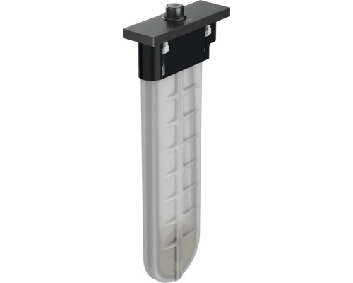 Système d'enroulement de tuyau hansgrohe SBOX square brushed black chrome brossé sans corps de base encastré 28010340 Élément sanitaire apparent pour installation dans les salles de bains