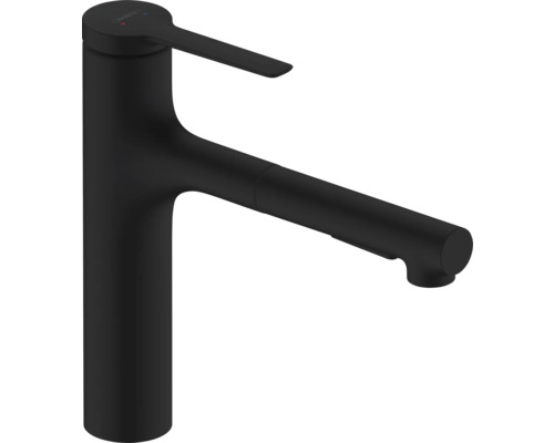 Robinetterie de cuisine hansgrohe avec douchette ZESIS 160 M33 noir mat 74822670 Mitigeur de lavabo noir en métal