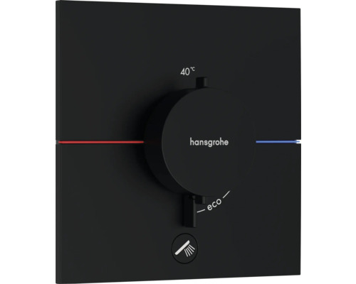 hansgrohe Unterputz Thermostat Dusche SHOWERSELECT COMFORT E schwarz matt ohne Unterputzgrundkörper 15575670 Hansgrohe Thermostatarmatur zur Unterputzmontage mit Temperaturbegrenzung