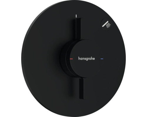 Robinet de douche encastré hansgrohe DUOTURN S pour 1 utilisateur noir mat sans corps de base encastré 75618670 Logo Hansgrohe Set de finition thermostatique de douche pour montage encastré