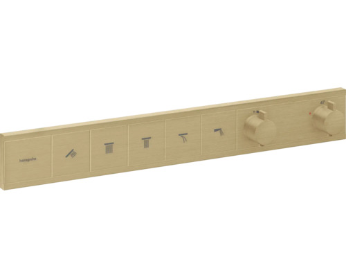 hansgrohe Unterputz Thermostat Dusche RainSelect brushed bronze gebürstet für 5 Verbraucher ohne Unterputzgrundkörper 15384140 Hansgrohe ShowerSelect Fertigset für Unterputzmontage