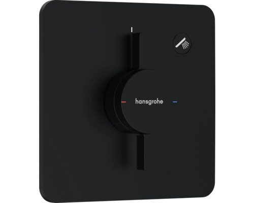 Robinet de douche encastré hansgrohe DUOTURN Q pour 1 utilisateur noir mat sans corps de base encastré 75614670 Logo Hansgrohe Thermostat de douche encastré