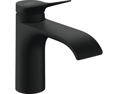 hansgrohe Waschtischarmatur VIVENIS 80 CoolStart Eco schwarz matt mit Zugstangen-Ablaufgarnitur 75014670