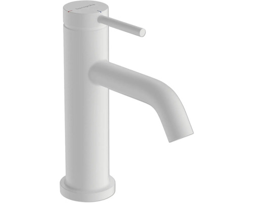hansgrohe Waschtischarmatur TECTURIS S 80 CoolStart weiß matt mit Zugstangen-Ablaufgarnitur 73305700