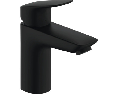 hansgrohe Waschtischarmatur LOGIS 100 Eco schwarz matt mit Zugstangen-Ablaufgarnitur 71100670