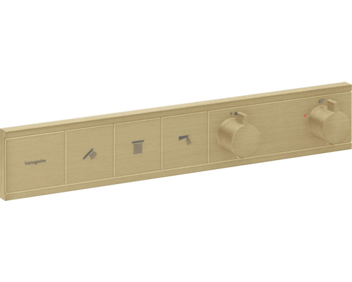 hansgrohe Unterputz Thermostat Dusche RainSelect brushed bronze gebürstet für 3 Verbraucher ohne Unterputzgrundkörper 15381140 Hansgrohe Unterputz Thermostatarmatur zur Steuerung verschiedener Duschfunktionen