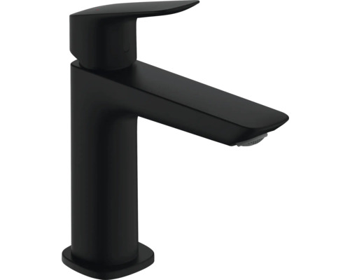 hansgrohe Waschtischarmatur LOGIS 110 Eco schwarz matt mit Zugstangen-Ablaufgarnitur 71251670