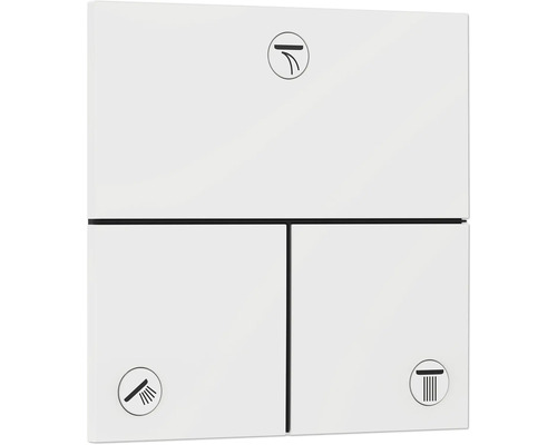 Inverseur encastré hansgrohe SHOWERSELECT COMFORT E pour 3 fonctions blanc mat sans corps de base encastré 15573700 Vanne d''inversement à trois voies pour systèmes de douche