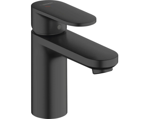 hansgrohe Waschtischarmatur VERNIS BLEND 100 CoolStart schwarz matt mit Zugstangen-Ablaufgarnitur 71585670