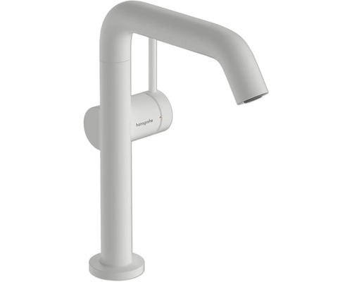 hansgrohe Waschtischarmatur TECTURIS S 210 CoolStart weiß matt mit Push-Open Ablaufventil 73364700