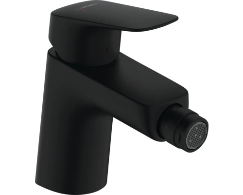 Robinet de bidet hansgrohe LOGIS 70 noir mat avec garniture de vidage à tirette 71204670 Mitigeur de bidet noir