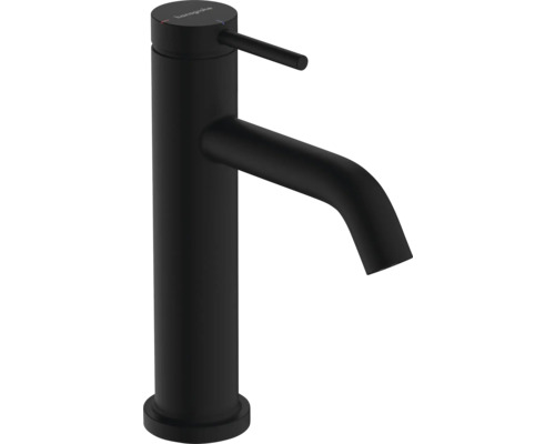 hansgrohe Waschtischarmatur TECTURIS S 110 CoolStart schwarz matt mit Zugstangen-Ablaufgarnitur 73318670