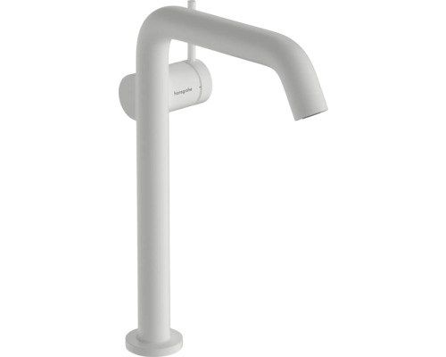 Robinet de lavabo pour vasque à poser hansgrohe TECTURIS S 240 CoolStart blanc mat avec bonde de vidage clic-clac 73373700 Mitigeur de lavabo Hansgrohe