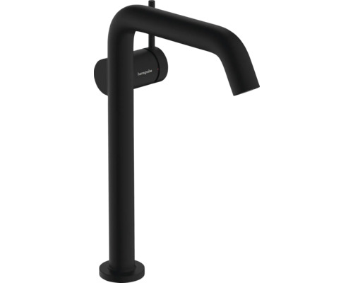 Robinet de lavabo pour vasque à poser hansgrohe TECTURIS S 240 CoolStart noir mat avec bonde de vidage clic-clac 73373670 Mitigeur de lavabo noir Hansgrohe