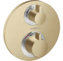 Mitigeur thermostatique encastré Hansgrohe avec deux régulateurs pour contrôler le débit et la température de l''eau