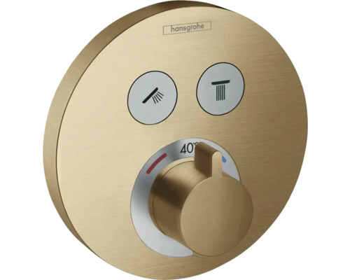 hansgrohe Unterputz Thermostat Dusche SHOWERSELECT S brushed bronze gebürstet ohne Unterputzgrundkörper 15743140 "Hansgrohe Logo