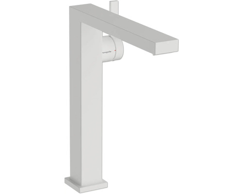 Robinet de lavabo pour vasque à poser hansgrohe TECTURIS E 240 CoolStart blanc mat avec bonde de vidage clic-clac 73073700 Robinet de lavabo Hansgrohe