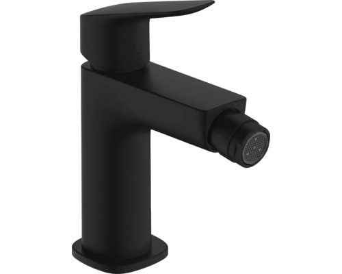 hansgrohe Bidetarmatur LOGIS 110 Eco schwarz matt mit Zugstangen-Ablaufgarnitur 71201670