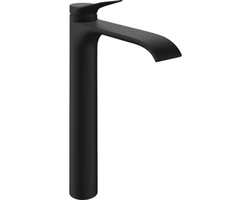 hansgrohe Waschtischarmatur für Aufsatzwaschbecken VIVENIS 250 CoolStart mit Zugstangen-Ablaufgarnitur schwarz matt 75044670 Waschtischarmatur aus Metall für Standmontage