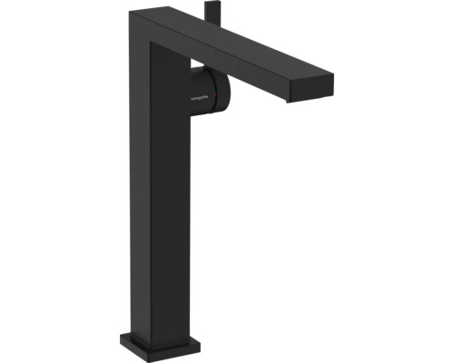 Robinet de lavabo pour vasque à poser hansgrohe TECTURIS E 240 CoolStart noir mat avec bonde de vidage clic-clac 73073670 Robinet de lavabo noir